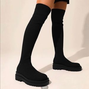Black over the knee boots